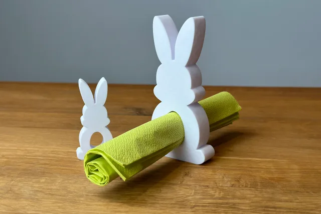 Osterhase als Dekoration oder Serviettenhalterung