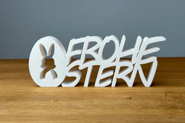 3D Druck Schriftzug "Frohe Ostern" - Deko-Schild
