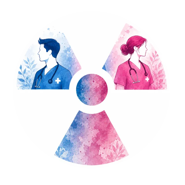 Künstlerische Strahlensymbol-Sticker – 4 Motive in verschiedenen Größen