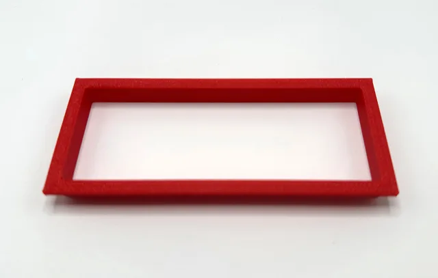 Erweiterungswand 225mm mit Fenster und Rahmen Rot – Seiten Pins wählbar