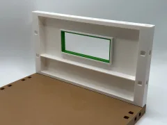 Erweiterungswand 225mm mit Fenster und Rahmen Grün – Seiten Pins wählbar