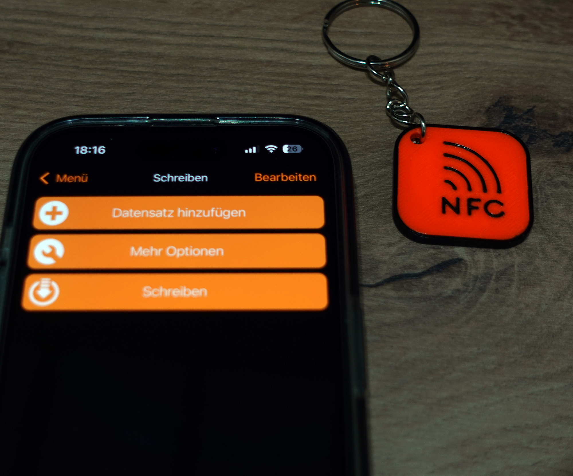 Blood group with NFC