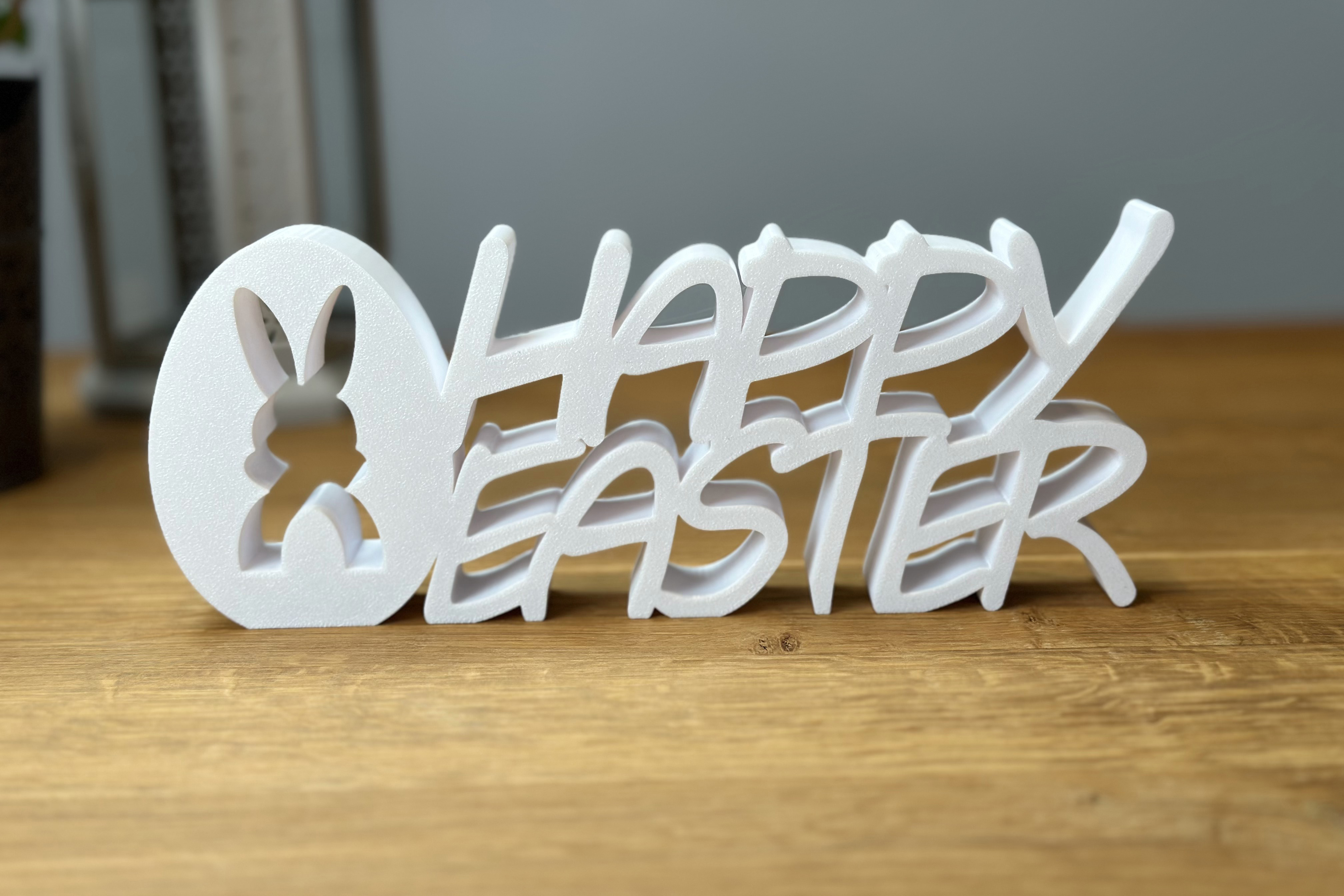 3D print lettering "Happy Easter" - decorative sign