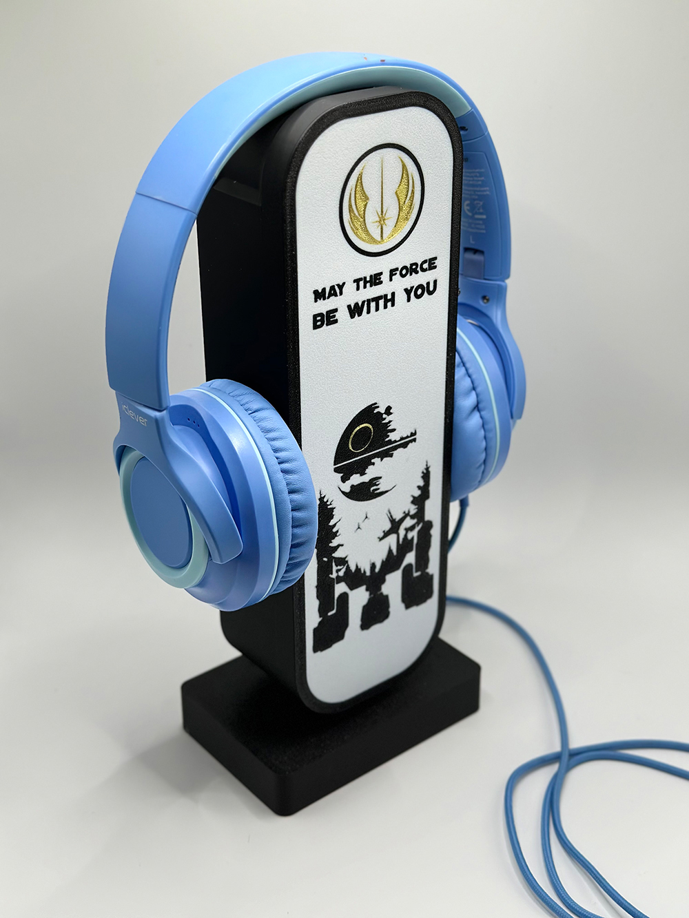 Exclusive headphone stand with LED lighting "May the Force be with you"