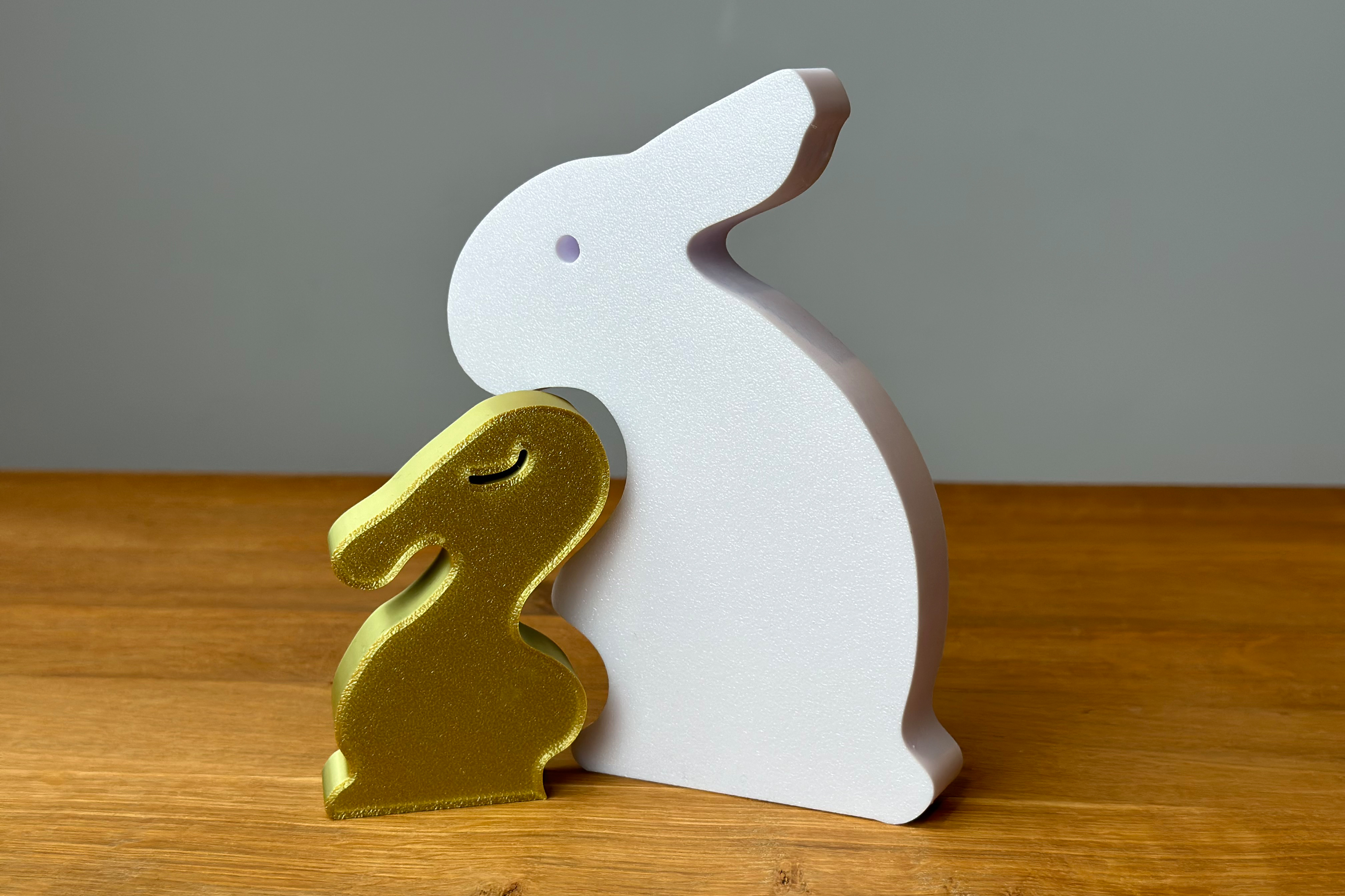 Easter bunnies in mother-child style